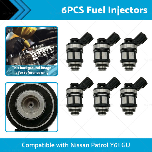 6PCS Fuel Injectors Suitable for Nissan Patrol GU Y61 4. 5L 1997-2001 16600-38Y10