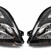 Head Light Assembly Black Pair Suitable for Suzuki Swift Sport RS416 2005-2011 - XQ1