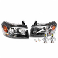 Head Light Assembly LHD Manual Adjust LED H4 Pair Suitable for Ford Transit VH - ZT2
