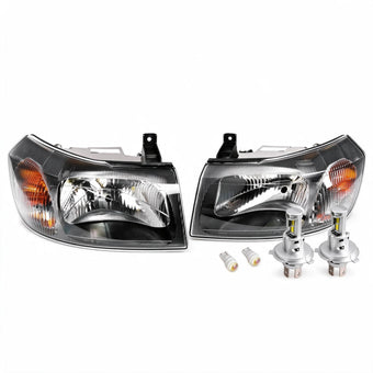 compare product Head Light Assembly LHD Manual Adjust LED H4 Pair Suitable for Ford Transit VH