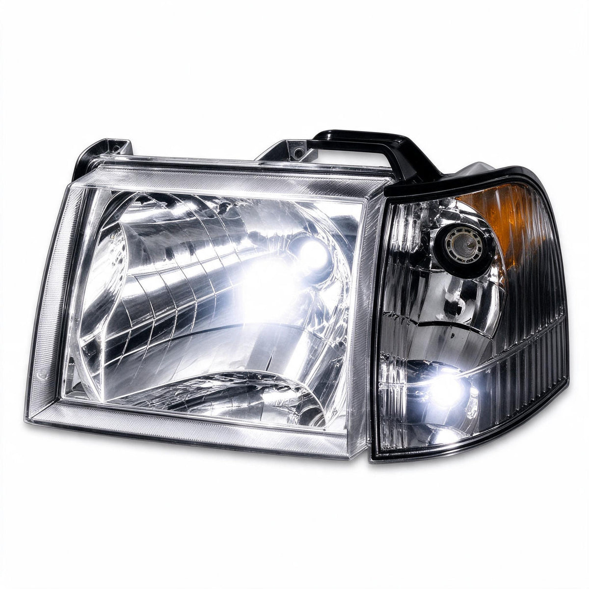 Head Light + Corner Light Set LH RH LED H4 Suitable for Ford Courier Ute PG PH - BD2