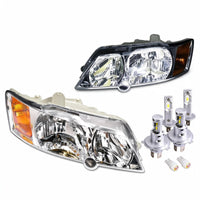 Head Light Chrome Executive S Acclaim Amber Lens Cap LED Globes Suitable for - BD2