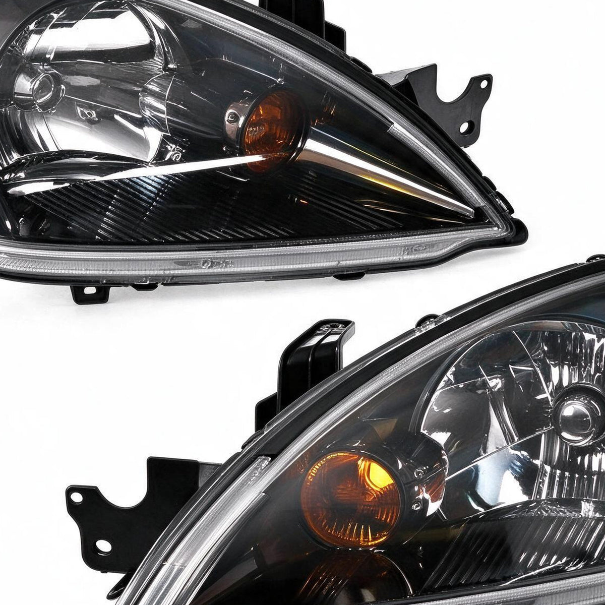 Headlight Assembly Black Housing Set LH RH Suitable for Mitsubishi Lancer CH - XQ1