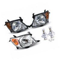Head Light Assembly with H4 LED Globes Suitable for Toyota Hilux 1997-2005 - BD2