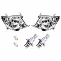 Head Light Assembly LH RH with LED H4 Globes Suitable for Toyota Hilux 1997-2024 - BD1