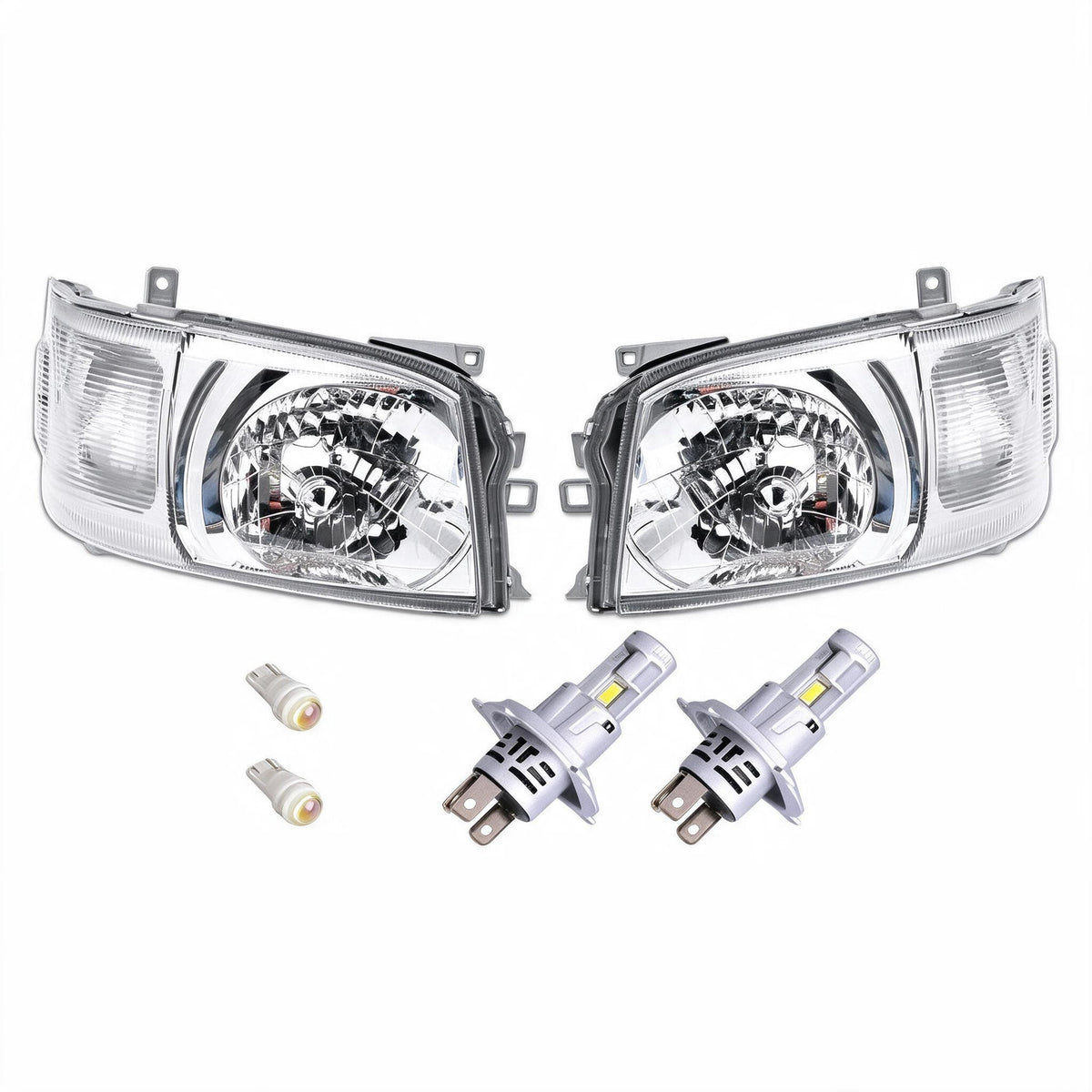 Headlight Assembly Set with LED Globes Suitable for Toyota Hiace 2005-2019 - BD1