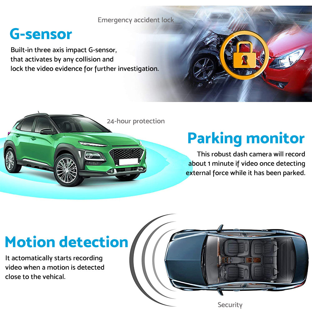 4K Car Dash Camera Recorder Suitable For Vehicles Built-in WiFi GPS UHD 2160P LCD 170?? WDR Night Vision