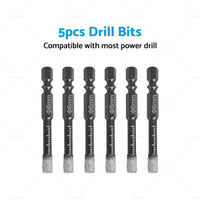 5x Dry Diamond Drill Bit 6mm For Porcelain Granite Tile Glass Ceramics Marble