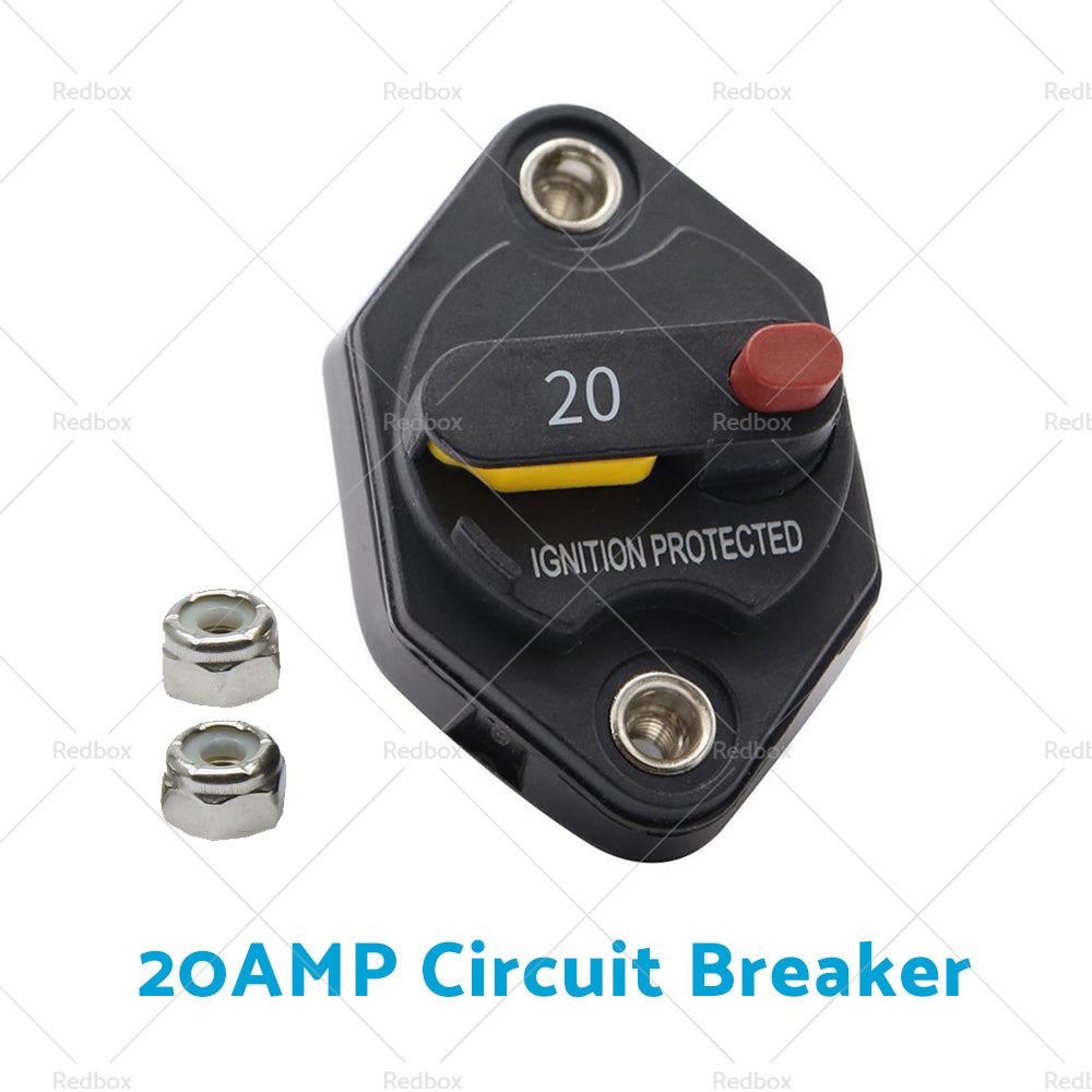 15/20/25/30/40/50A AMP Circuit Breaker Waterproof 12V 32V DC Manual Reset