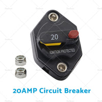 15/20/25/30/40/50A AMP Circuit Breaker Waterproof 12V 32V DC Manual Reset