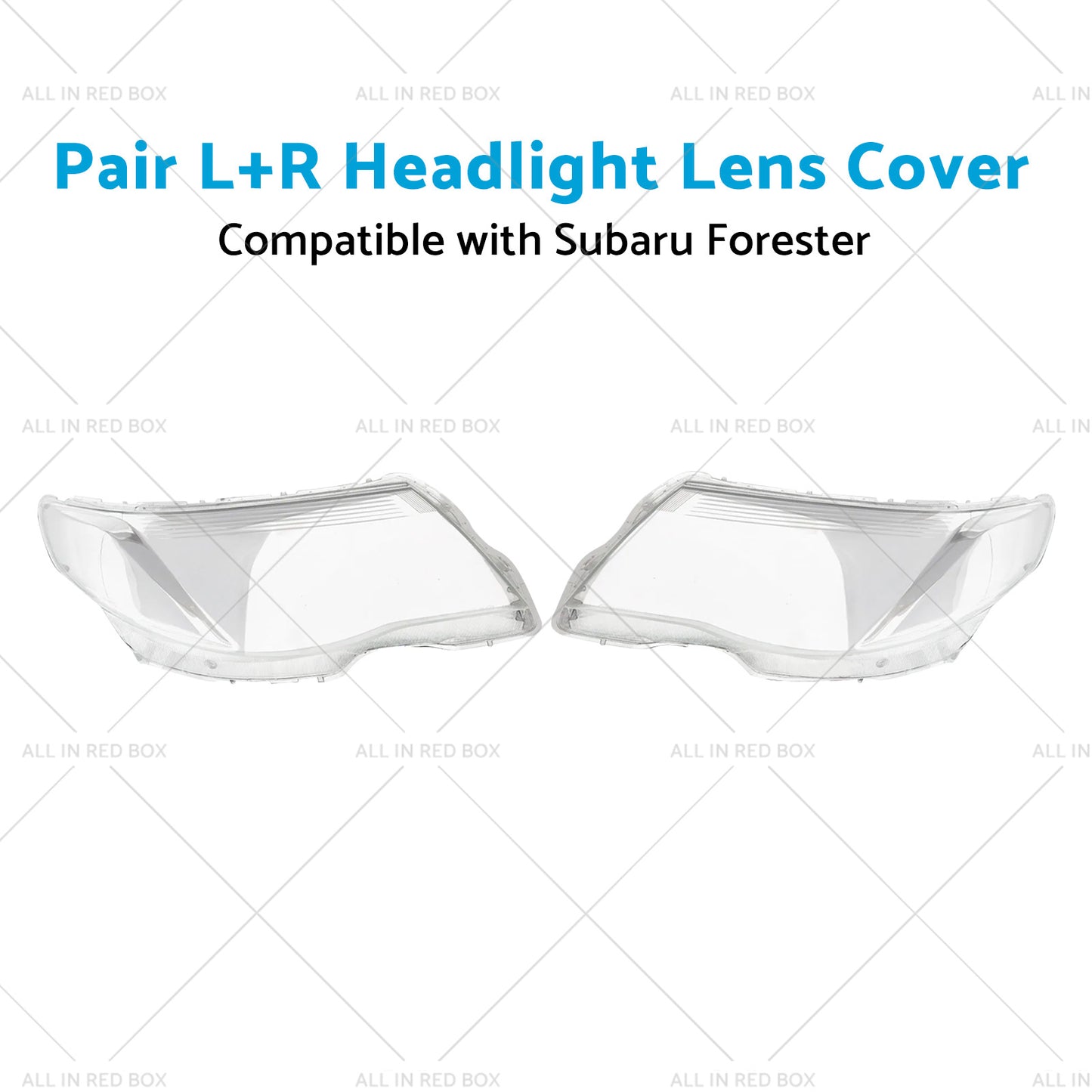 Pair LR Headlight Lens Cover Replacements Suitable for Subaru Forester 08-12