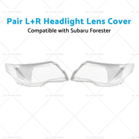 Pair LR Headlight Lens Cover Replacements Suitable for Subaru Forester 08-12