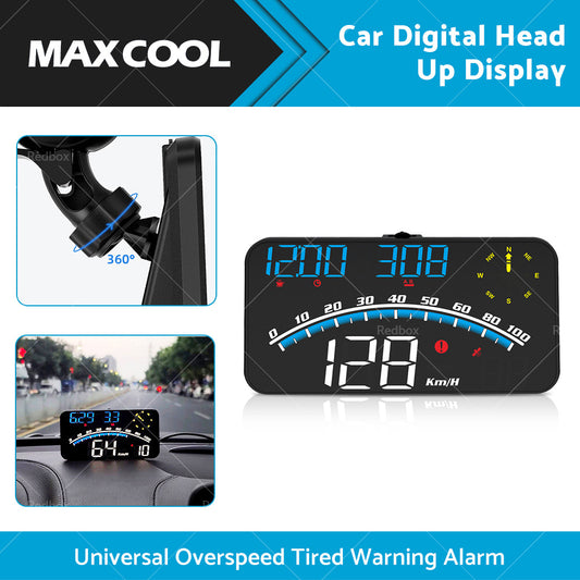 Digital Speedometer Universal GPS Car HUD Head Up Display MPH Overspeed Alarm