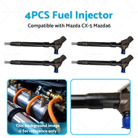 4PCS Refurbished Fuel injector Suitable for Mazda 6 CX5 2. 2L 2012-on 295900-0260