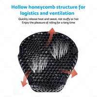 1x Motorcycle Comfort Gel Seat Cushion Pillow Pad Cover Pressure Relief w or sleeve