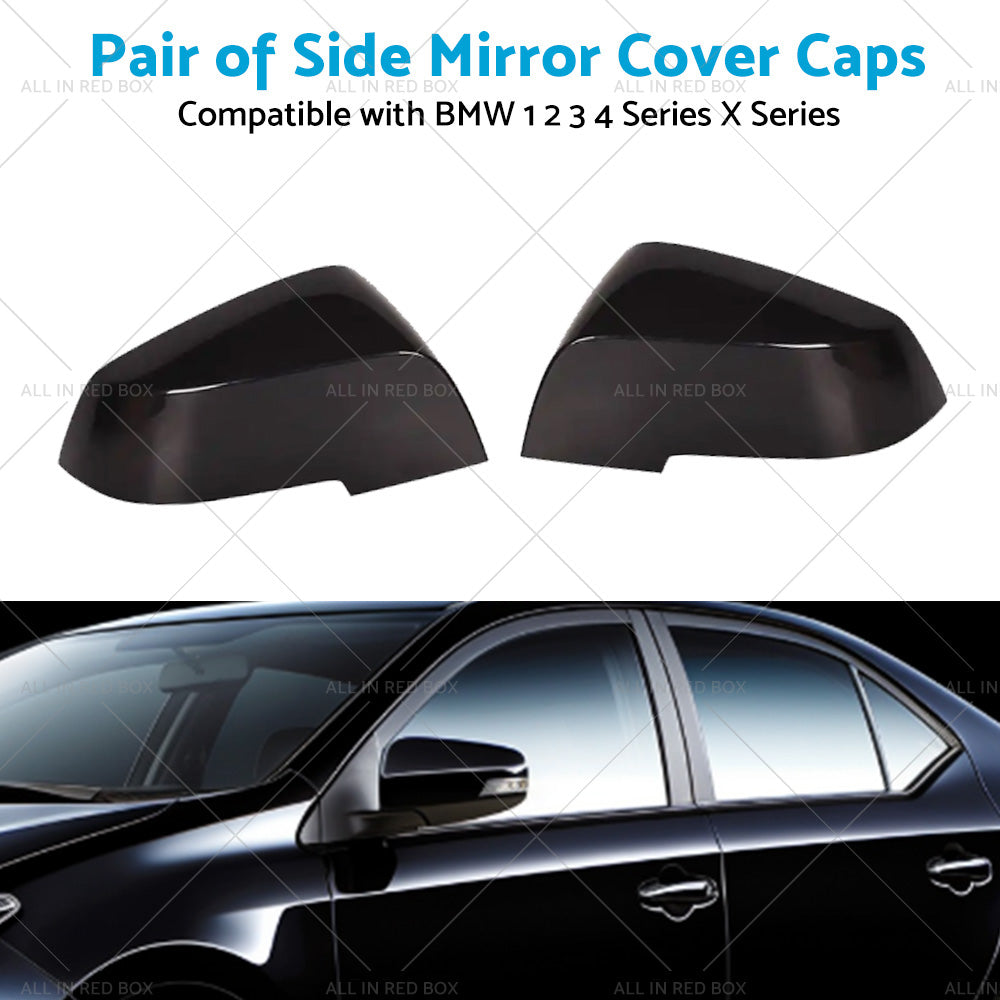 Pair Side Mirror Caps Cover Suitable for BMW F20 F21 F22 F30 Series 1 2 3 4