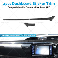 Carbon Fiber Dashboard Sticker Trim Suitable For Toyota Hilux Revo 2015-2023 RHD