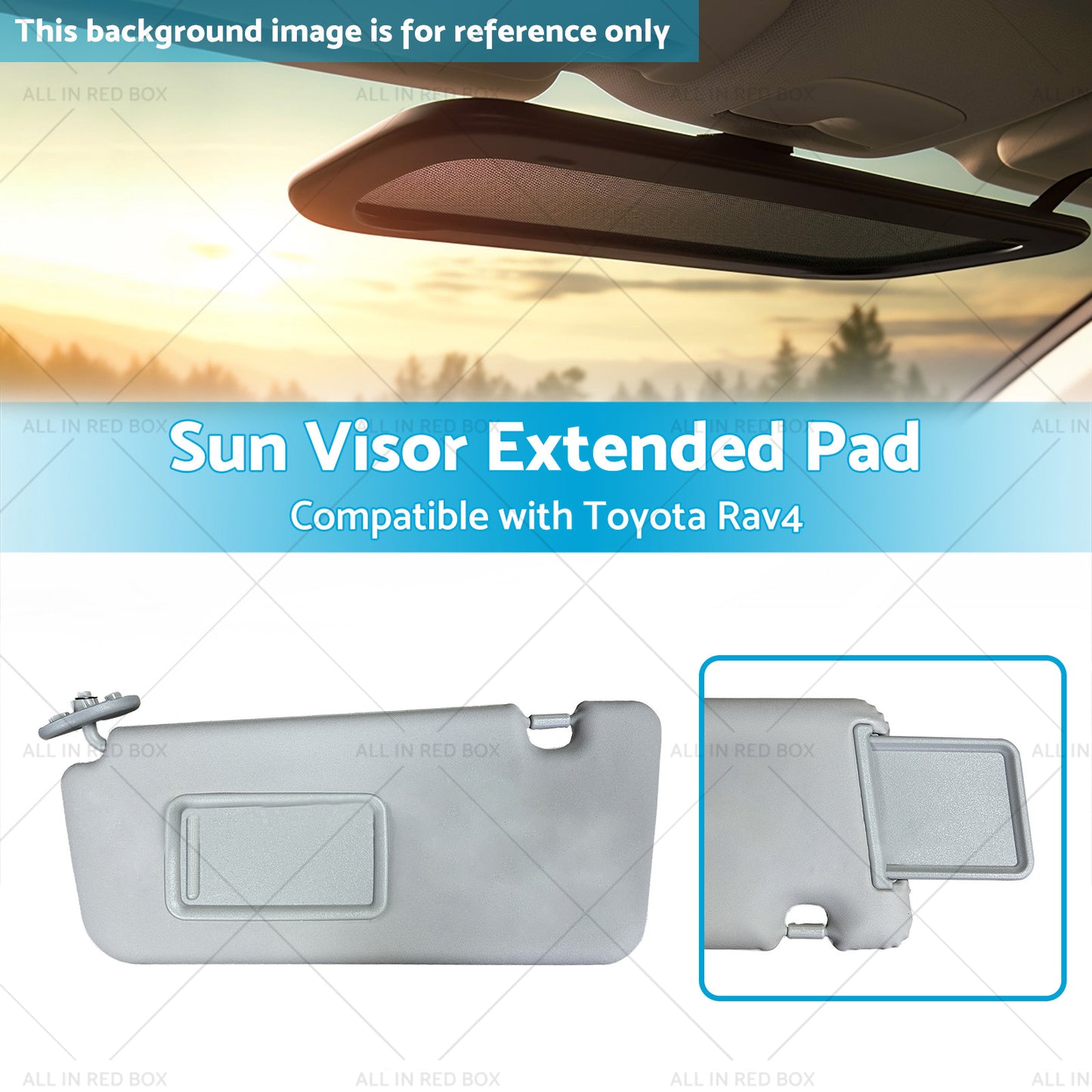 Sun Visor Extended Pad LH Left Passenger Side Suitable for Toyota Rav4 04-05