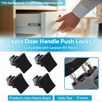 4pcs Handle Push Locks Square Shape Suitable for Caravan RV Marine Latch Knob