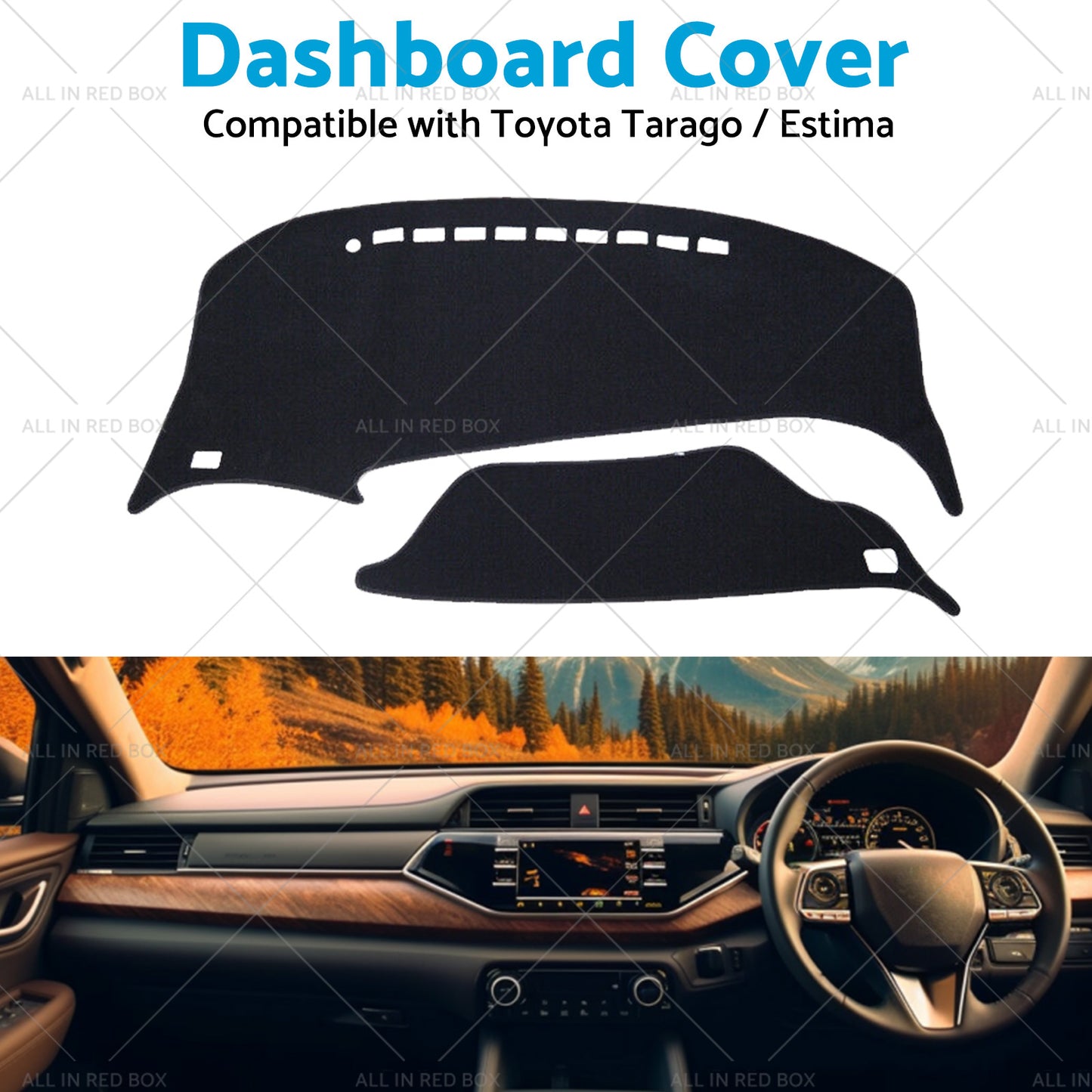 Dash Mat Suitable for Toyota Previa 50 2006-2019 XR50 Estima Tarago Dashboard