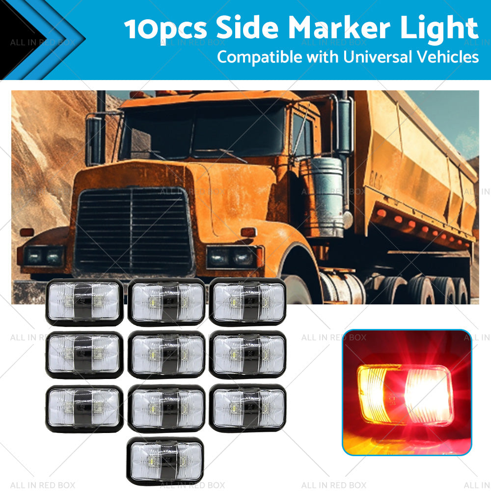 10X Red Amber Clearance Lights LED Trailer Suitable for Truck Car Warning Light