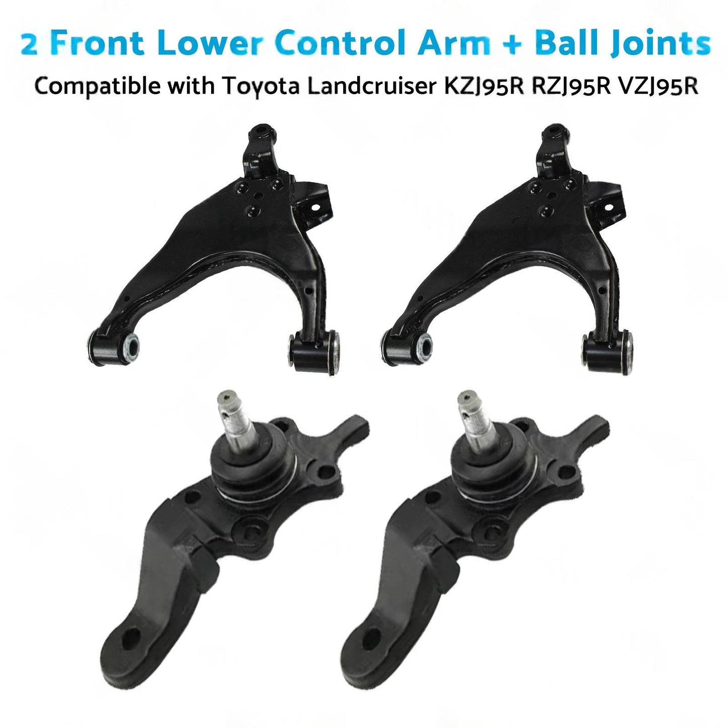 2 Lower Control ArmBall Joint Suitable for 96-03 Toyota Landcruiser KZJ95R