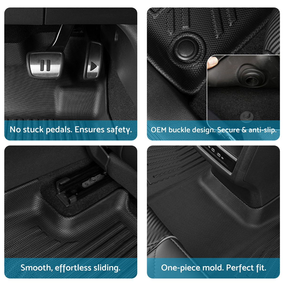 Floor Boot Mats Kit 3D All-Weather Suitable For Nissan X-Trail 22-On T33 e-