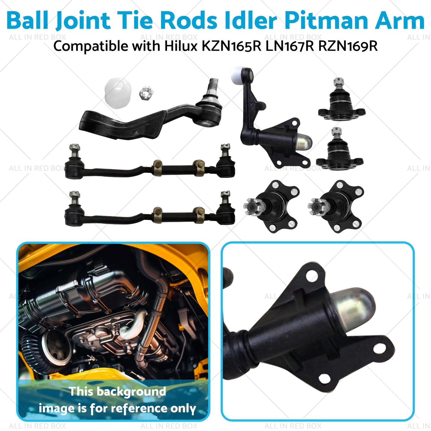 Ball Joint Tie Rods Idler Pitman Arm Suitable for Hilux LN167R RZN169R KZN165R