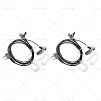 2PCS Covert Acoustic Tube Earpiece Headset Mic Suitable for Baofeng Kenwood