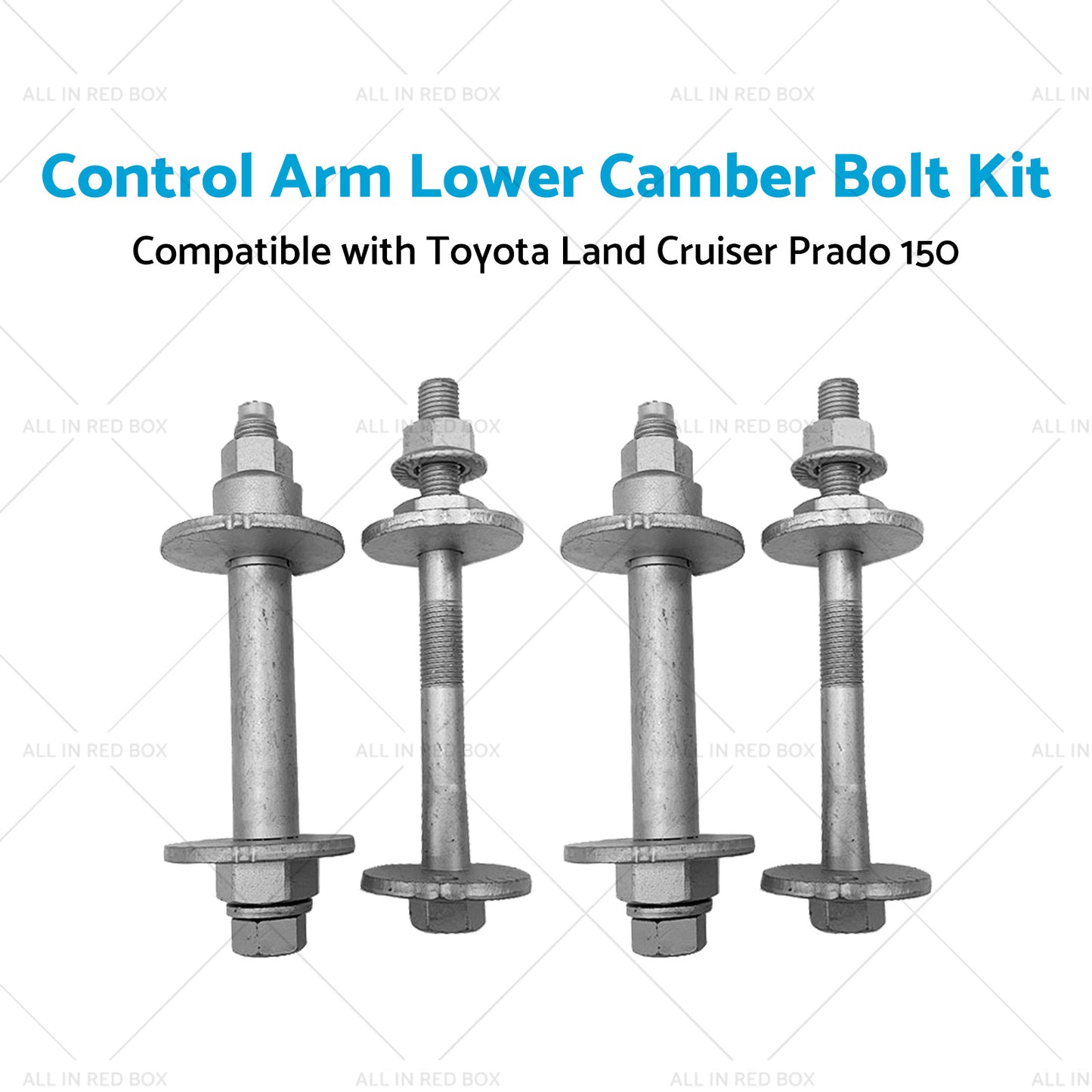 4x Control Arm Lower Camber Bolt Kit Suitable for Toyota Land Cruiser Prado 150