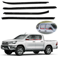 4x Window Moulding Trim Weather Strip Suitable For HILUX SR5 Double Cab 05-15