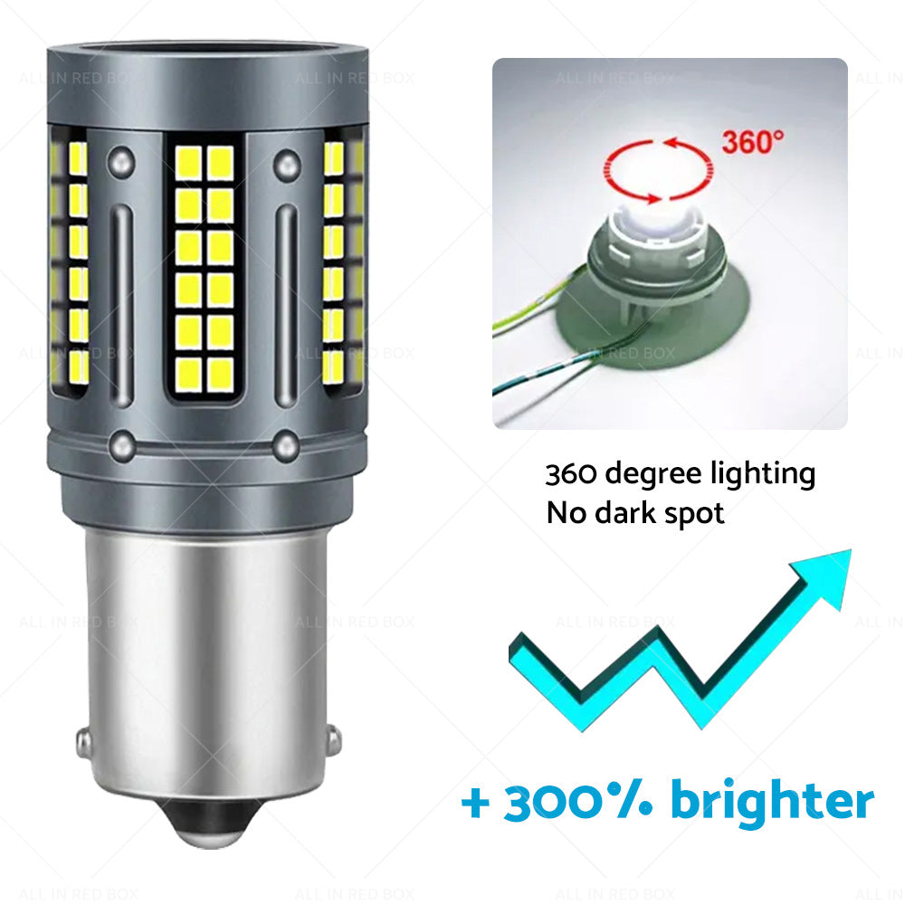 {{ LED White Rear Reverse Bulbs BA15s Suitable For Holden Commodore VT VX VY VZ VE }} - Buy Car Parts Online at {{ Kaka Auto Parts }}.