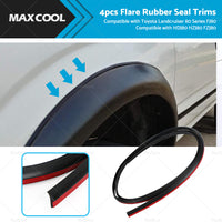 4X Flare Rubber Seal Trim Suitable For Toyota Landcruiser 80 Series HDJ HZJ FZJ