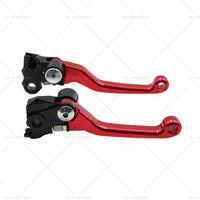 Pair Pivot Brake Clutch Lever Red Suitable For Honda CRF250R CRF450R 2007-2012