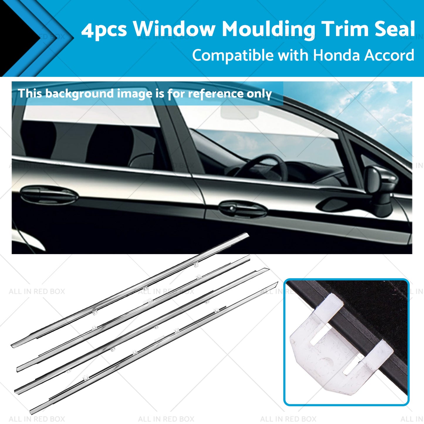 4x Window Glass Seal Weatherstrip Weather Strip Suitable For Honda Accord 08-13