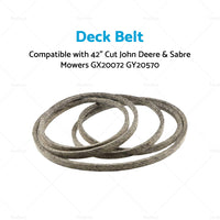 Deck Belt Suitable For 42inch Cut John Deere  and  Sabre Mowers GY20570 GX20072