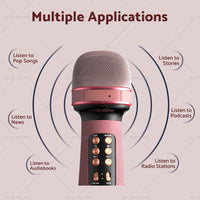 Wireless Blue-tooth Portable Karaoke Microphone Speaker Mic USB Speaker Portable