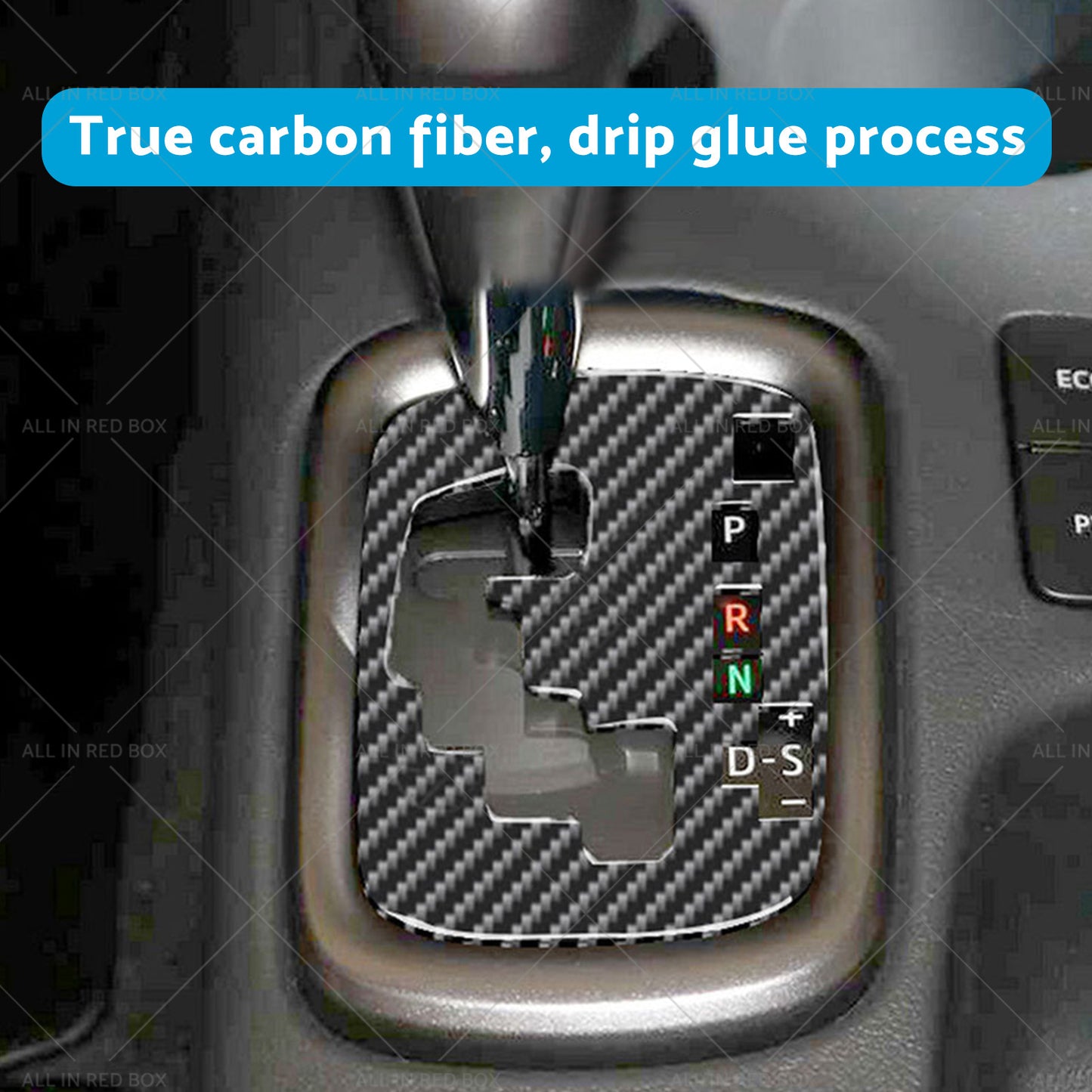 Carbon Fiber Gear Shift Sticker Trim Suitable For Toyota Hilux Revo 15-23 RHD