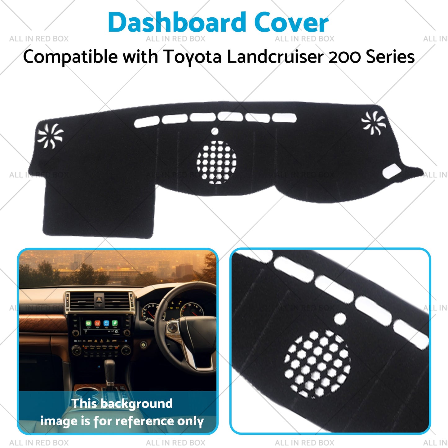 Dash Mat Suitable for Toyota Landcruiser 200 Series ,Series 3 VX GXL 2015-2021