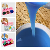 SH25 Liquid Silicone Rubber Mould Making Kit 100:3 Mix - 1Kg 5Kg 10Kg Blue