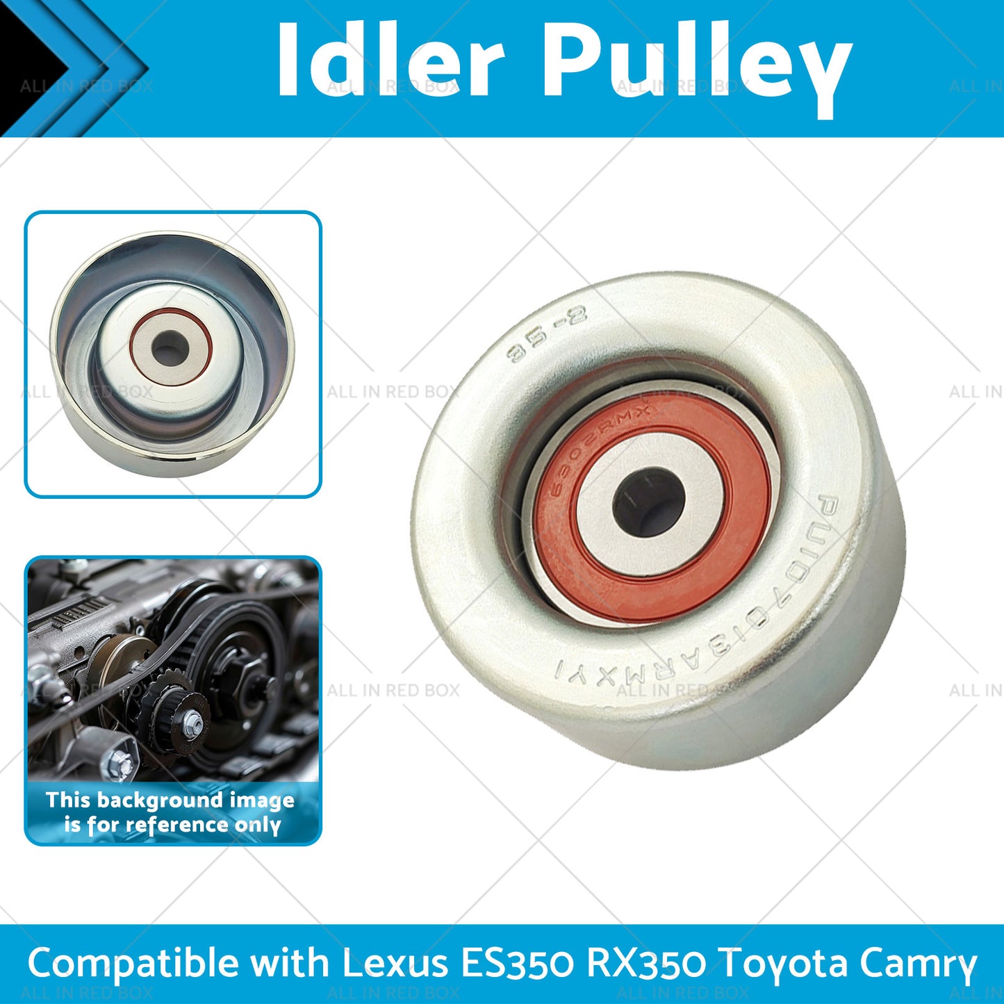 Idler Pulley Suitable for Lexus ES350 RX350 Toyota Camry 2007-2021 16604-31020