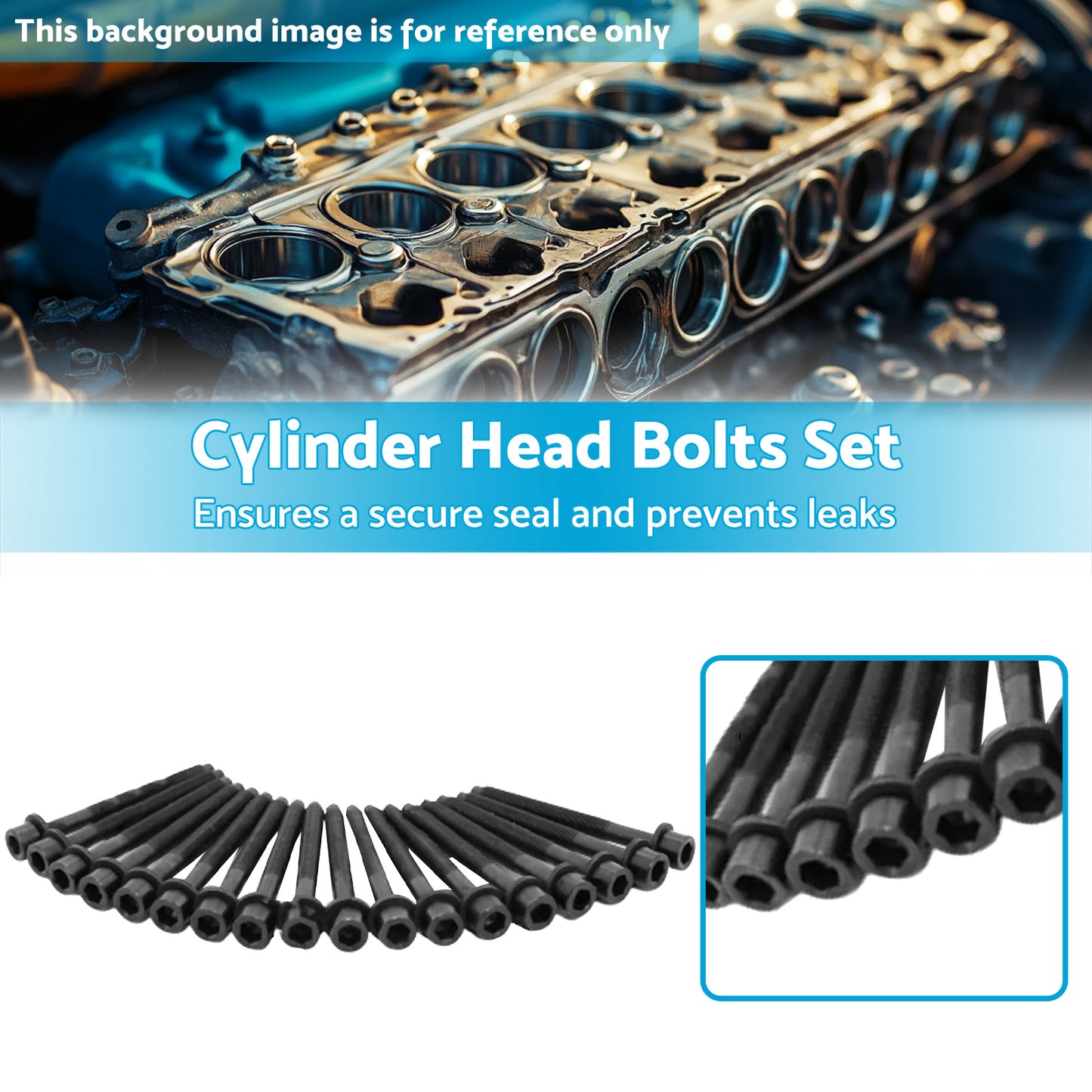 Cylinder Head Bolts Set Suitable For Mitsubishi QE Triton MQ MR 2015-on 4N15