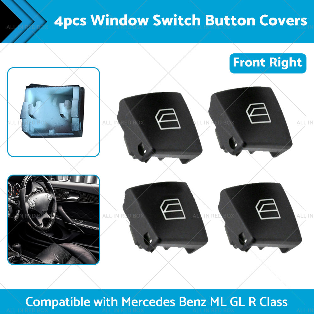 4PCS Driver Window Switch Button Cover Suitable for Mercedes Benz ML W164 W212