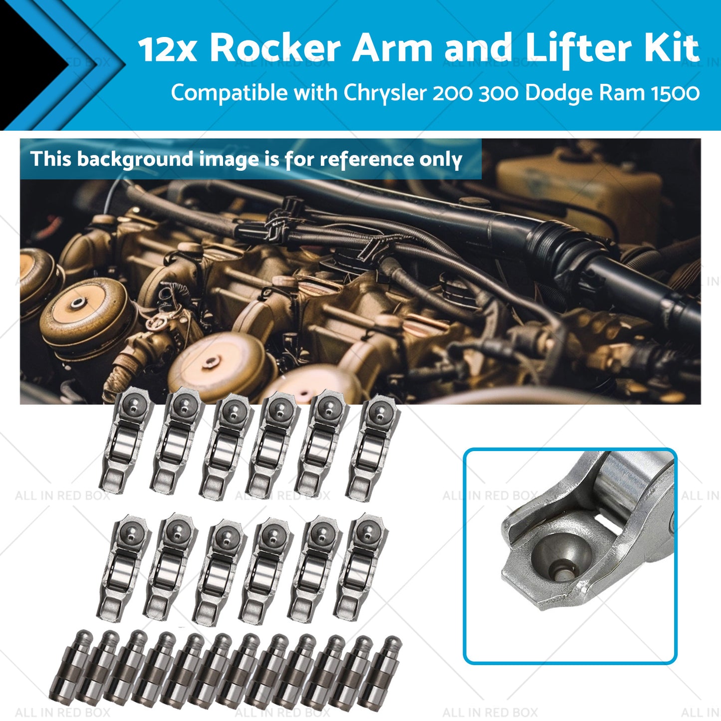 12x Rocker Arm and Lifter Kit Suitable for Dodge Ram 1500 Chrysler 200 300 11-20