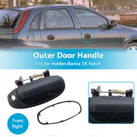Front Outer RH Right Hand Door Handle Black For Holden Barina TK Hatch 2005~2011
