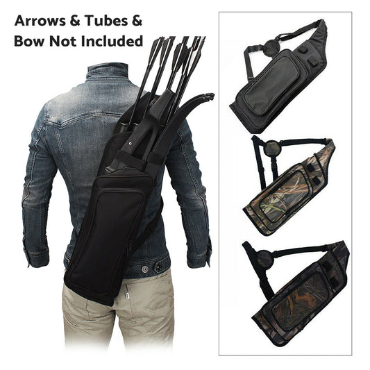 Archery Bag Hunting Back Arrow Quiver Tube with Back Strap Archery Holder Sport