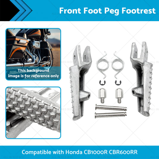 Front Foot Peg Footrest Silver Suitable For Honda CB1000R CBR600RR CBR1000RR