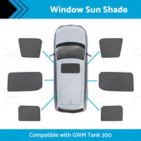 {{ Car Window Mesh Blind Suitable For GWM Tank 300 2023-2024 Magnetic Sun Shade }} - Buy Car Parts Online at {{ Kaka Auto Parts }}.