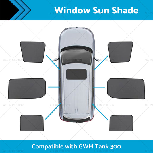 Car Window Mesh Blind Suitable For GWM Tank 300 2023-2024 Magnetic Sun Shade