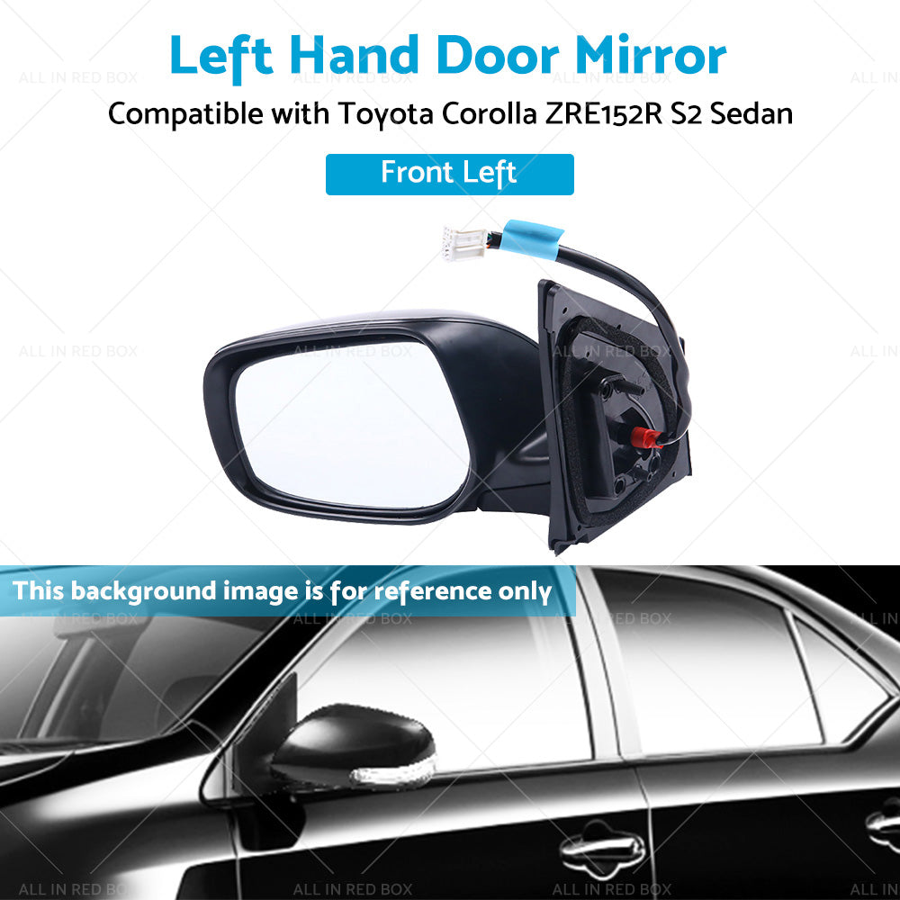 LH Left Hand Door Mirror 5Pins Suitable for Toyota Corolla ZRE152 10-13 Sedan